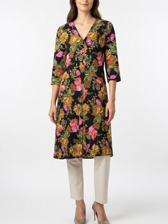 Carol Anderson Collection Dresses & Skirts - VTG Carol Anderson Floral Dress Black Midi Sz 12 Cottagecore Prairie Romantic